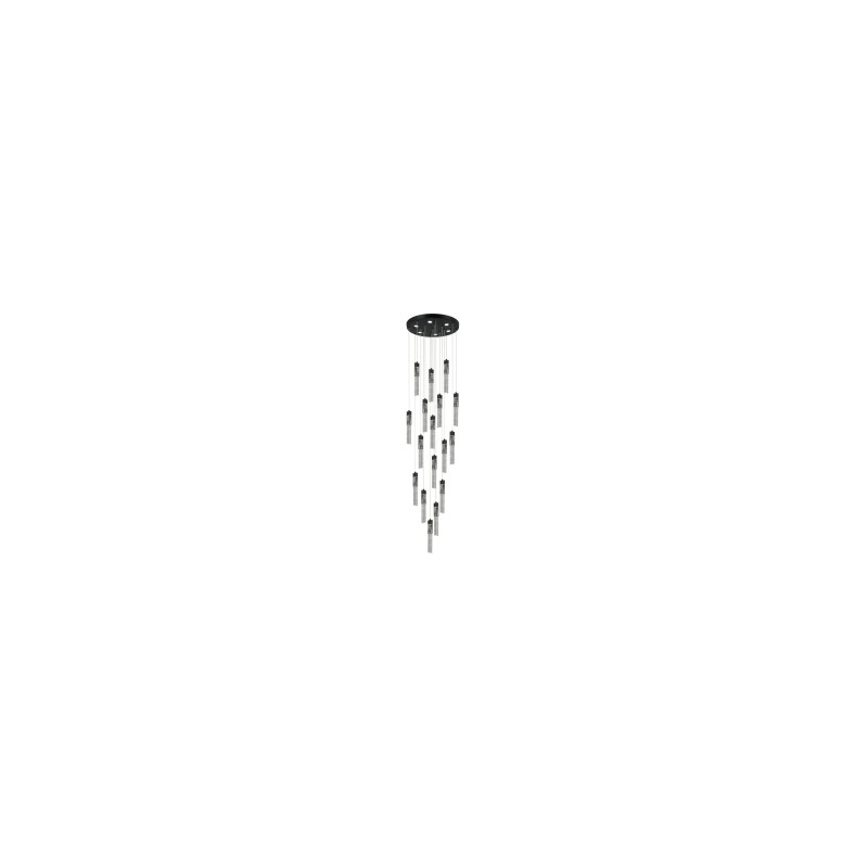 Candil Colgante17 Luces Negra