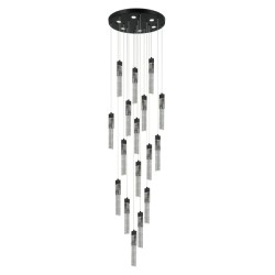 Candil Colgante17 Luces Negra