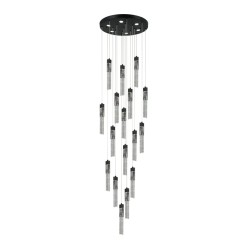 Candil Colgante 17 Luces Negro