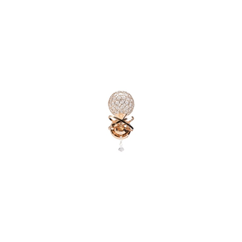 Arbotante Moderno Cristal Oro 1 Luz