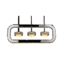 Lampara Colgante Skopei 3 Luces Borde