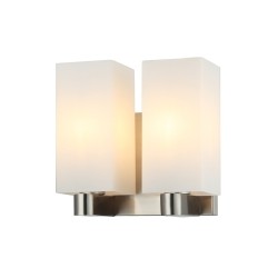 Arbotante 2 Luces Con Pantalla Cuadrada