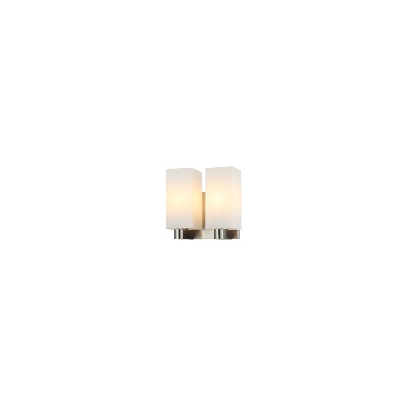 Arbotante 2 Luces Con Pantalla Cuadrada