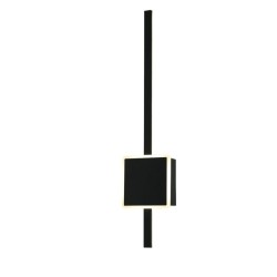 Arbotante Minimalista Negro Cuadrado Con Barra Vertical Led Neutro
