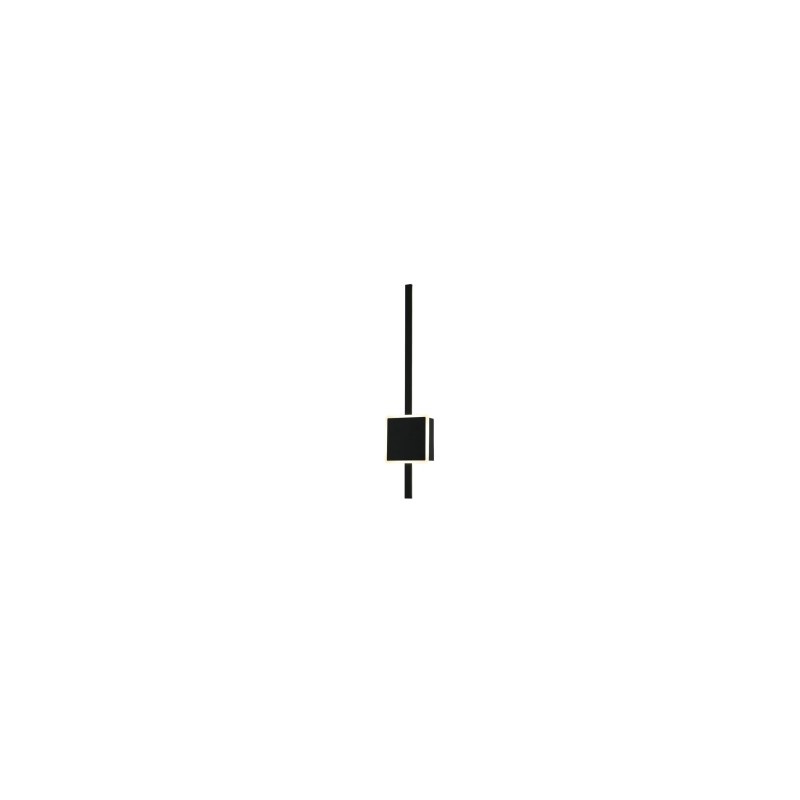 Arbotante Minimalista Negro Cuadrado Con Barra Vertical Led Neutro