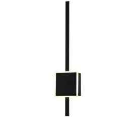 Arbotante Minimalista Negro Cuadrado Con Barra Vertical Led Neutro