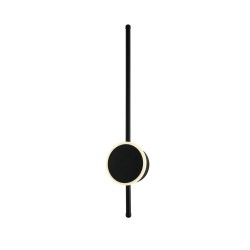Arbotante Minimalista Negro Circulo Con Barra Vertical Led