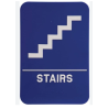 Letrero SUBIR ESCALERAS Grande Azul