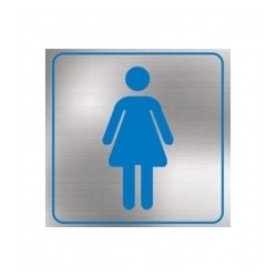 Letrero Baños Mujeres Grande Azul