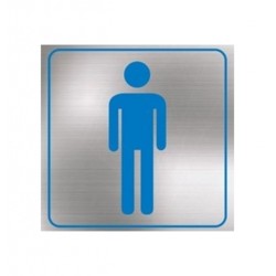 Letrero Baños Hombres Chico Azul