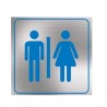 Letrero Baños Hombre y Mujeres Chico Azul