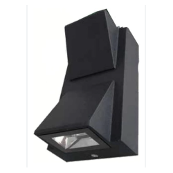 Arbotante Rectangular Doble Negro
