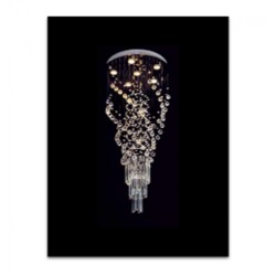 Lampara colgante Kristal 6 luces