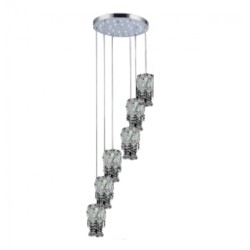 Lampara colgante Campana de Cristal 6 luces