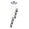 Lampara colgante Campana de Cristal 6 luces