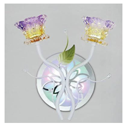 Lampara Arbotante Flores Multicolor