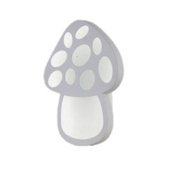 Lampara Arbotante Hongo Blanco-Negro